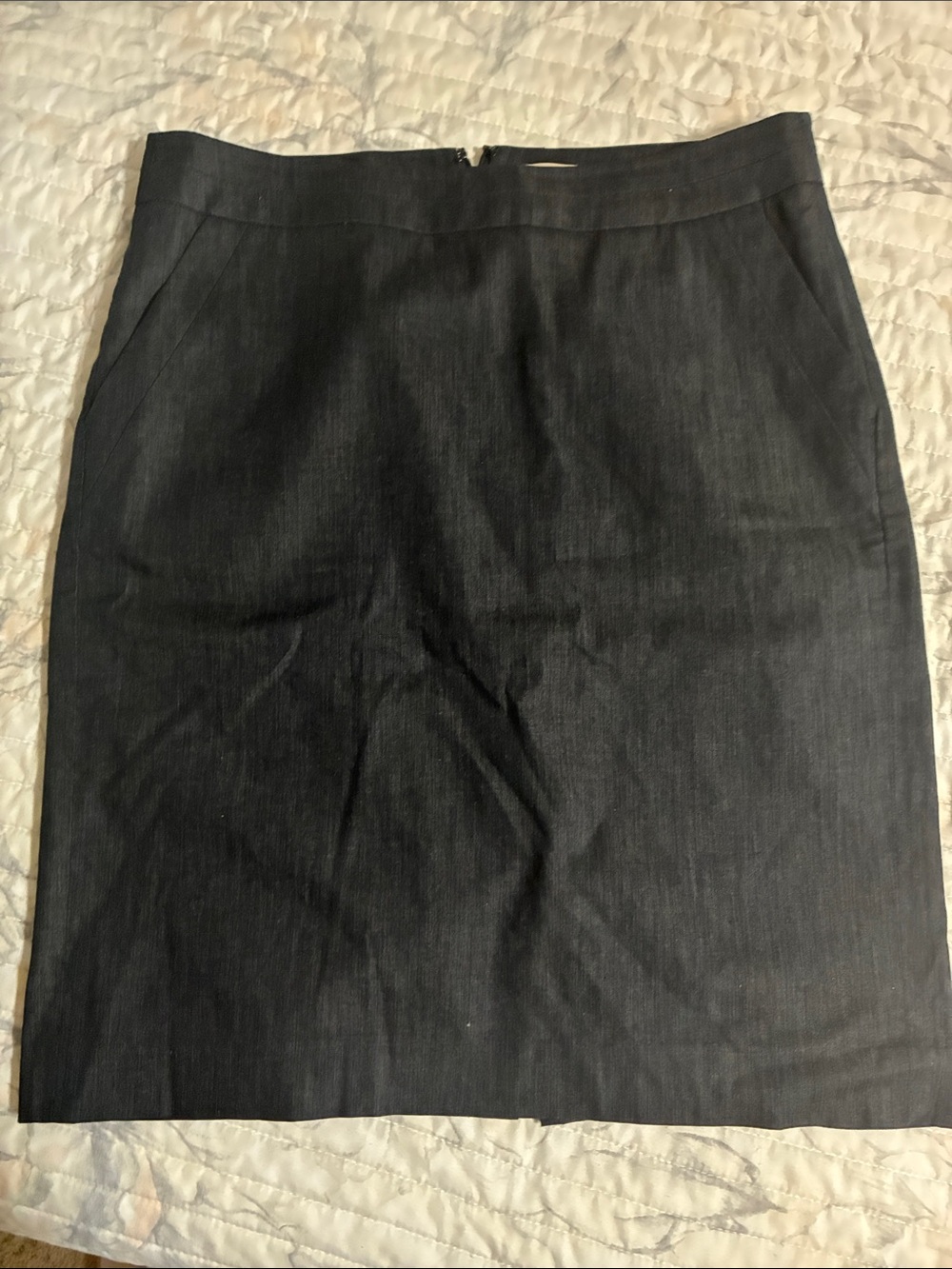 LOFT Black Pencil Skirt with Subtle Texture